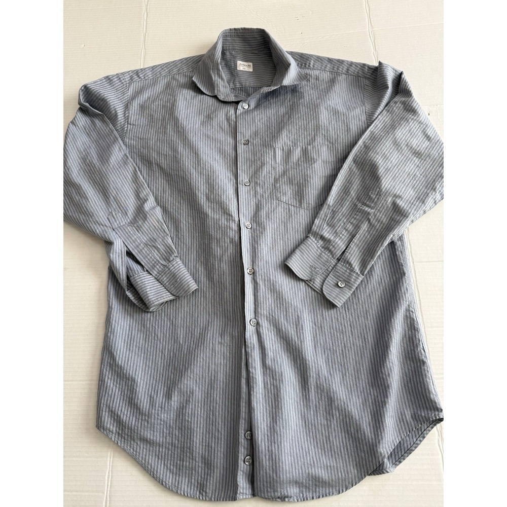 Armani collezioni Shirt Blue-gray Sz Med Long Sleeve Button Up